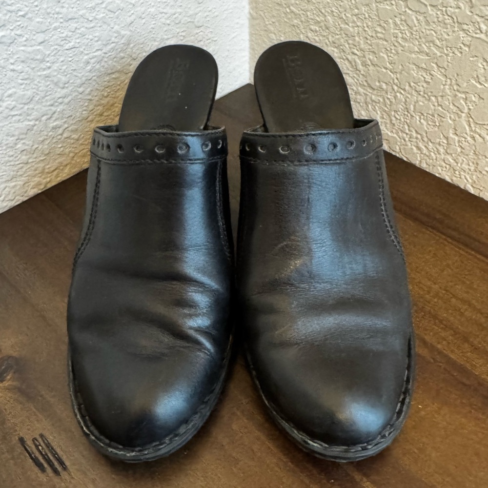 Born Lella Heeled Leather Clog